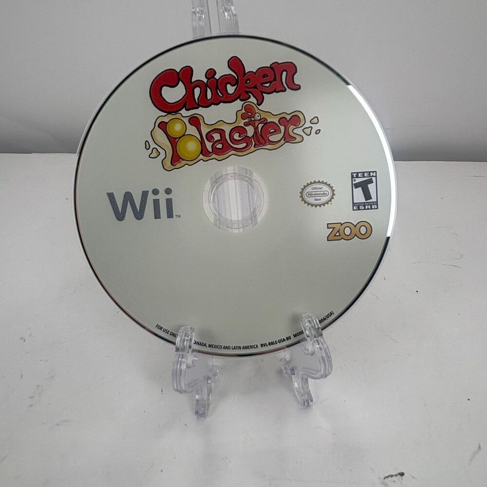 Chicken Blaster Wii Official Nintendo Seal Zoo (Nintendo Wii, 2009) Disc Only